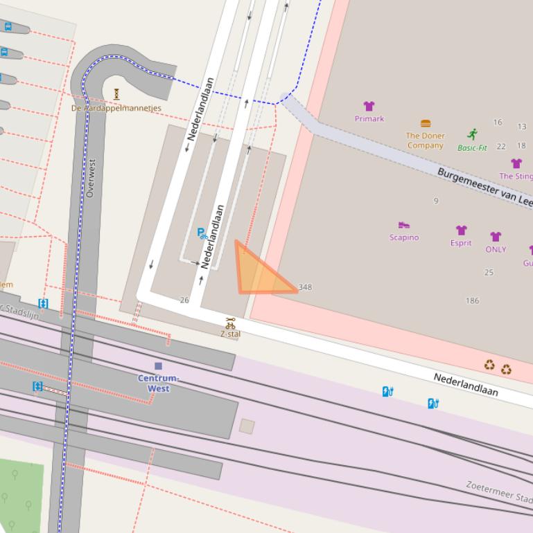 Kaart van postcodegebied 2711JC.