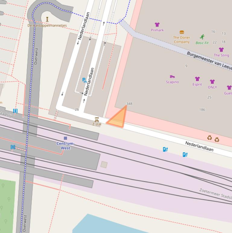 Kaart van postcodegebied 2711JK.