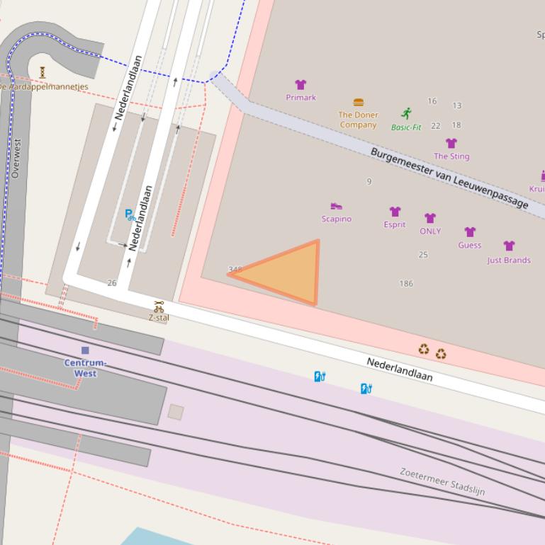 Kaart van postcodegebied 2711JL.