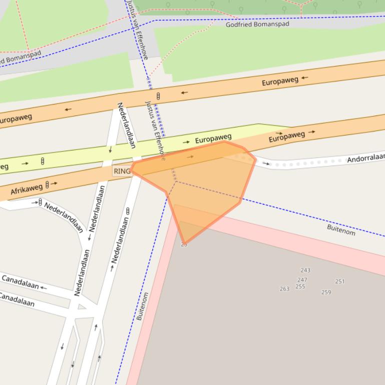 Kaart van postcodegebied 2711JP.