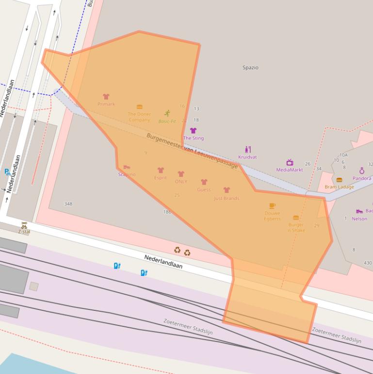 Kaart van postcodegebied 2711JV.