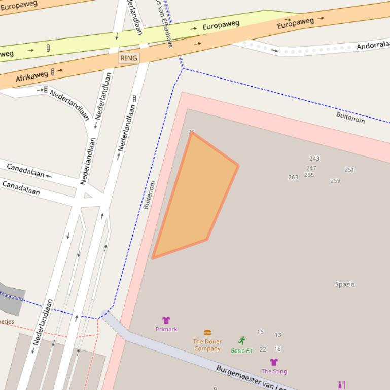 Kaart van postcodegebied 2711KA.