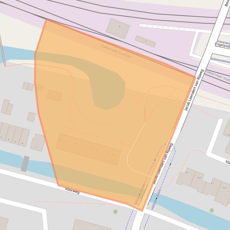 Kaart van postcodegebied 2711PA.