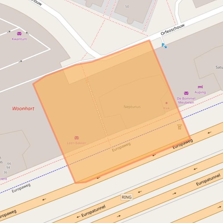 Kaart van postcodegebied 2711PV.