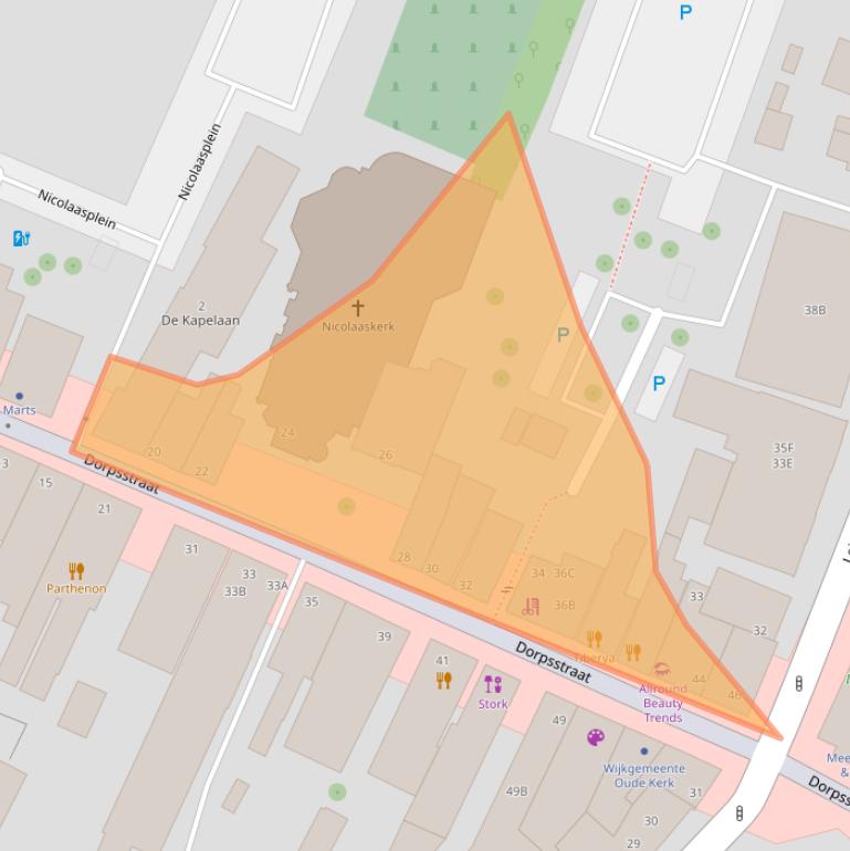 Kaart van postcodegebied 2712AL.