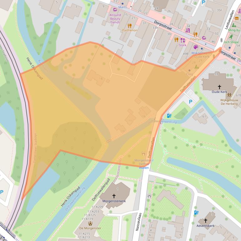 Kaart van postcodegebied 2712AS.