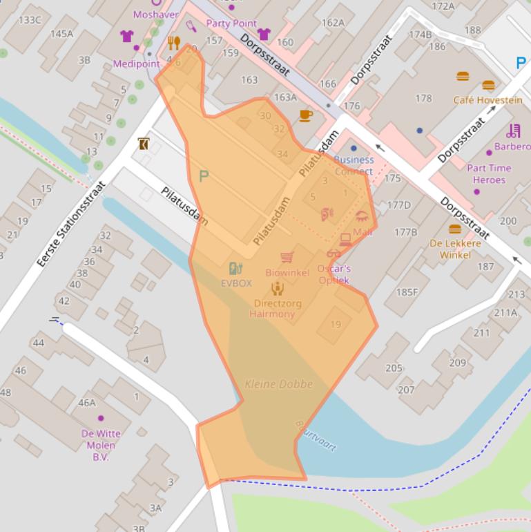 Kaart van postcodegebied 2712BD.