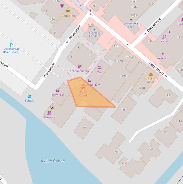 Kaart van postcodegebied 2712BP.