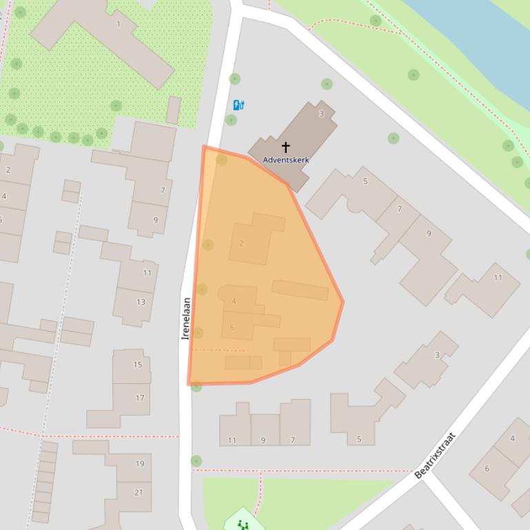 Kaart van postcodegebied 2712CE.