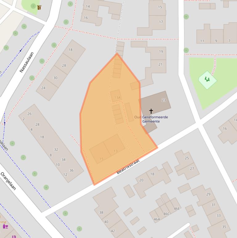 Kaart van postcodegebied 2712CJ.