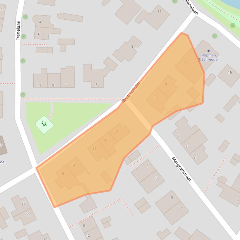 Kaart van postcodegebied 2712CK.