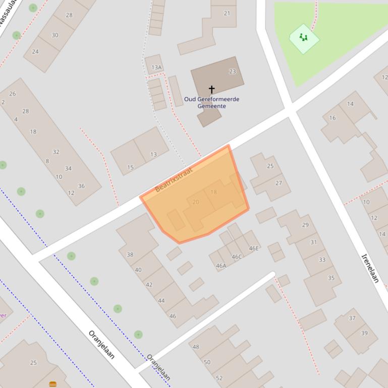 Kaart van postcodegebied 2712CL.