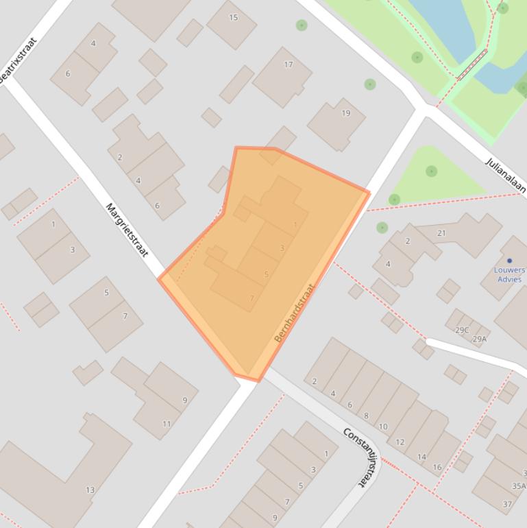 Kaart van postcodegebied 2712CP.