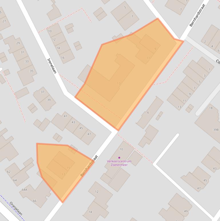 Kaart van postcodegebied 2712CR.