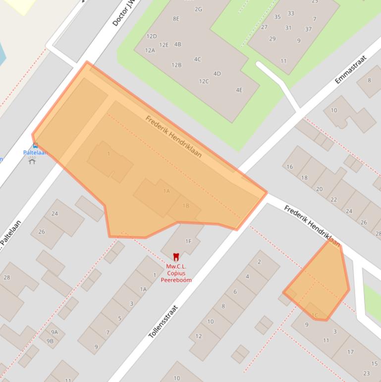 Kaart van postcodegebied 2712EA.