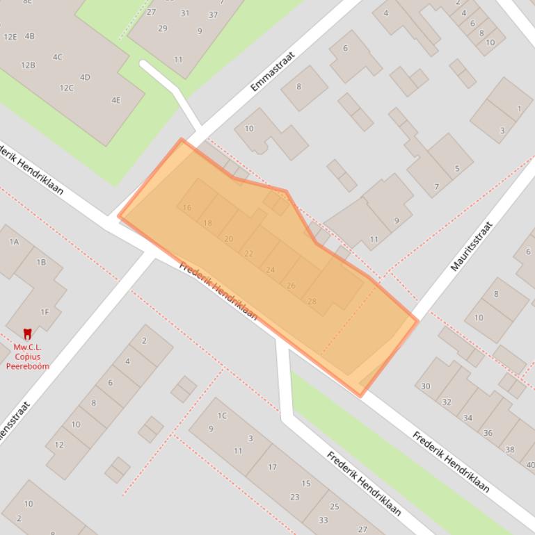 Kaart van postcodegebied 2712ED.