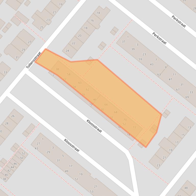 Kaart van postcodegebied 2712ER.