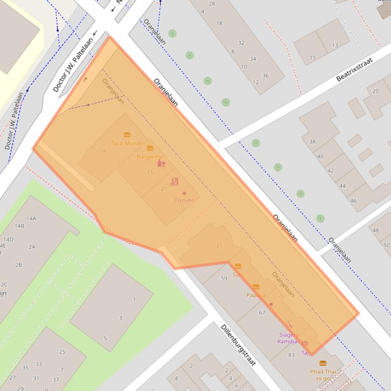 Kaart van postcodegebied 2712GA.