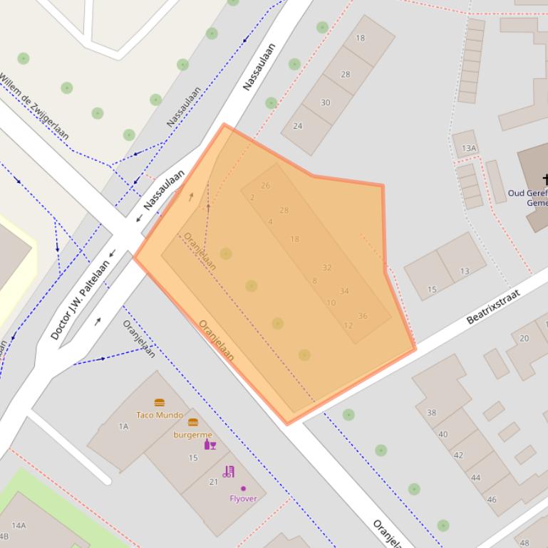 Kaart van postcodegebied 2712GD.