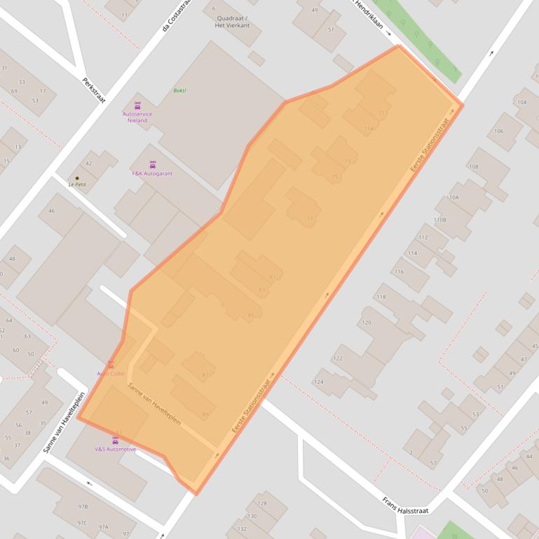 Kaart van postcodegebied 2712HD.