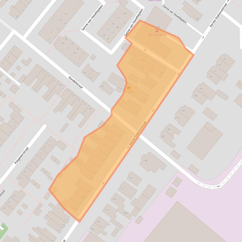 Kaart van postcodegebied 2712HE.