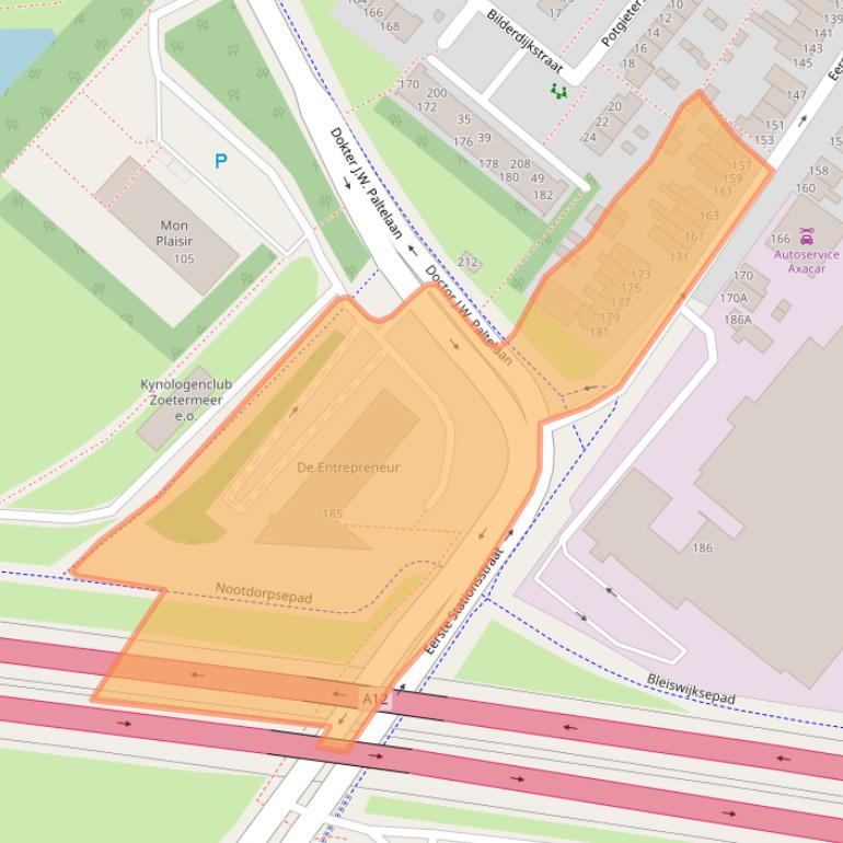 Kaart van postcodegebied 2712HG.