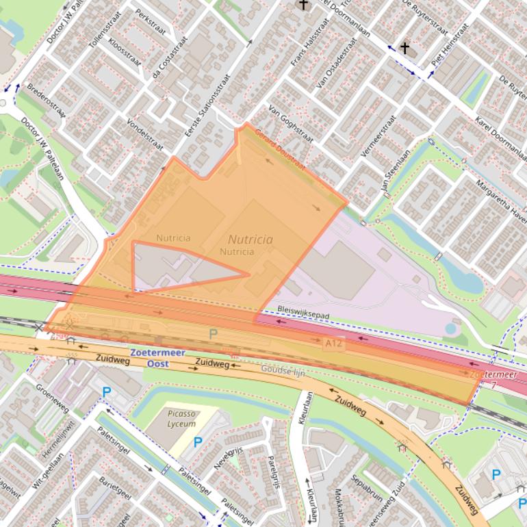 Kaart van postcodegebied 2712HM.