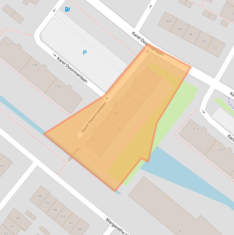 Kaart van postcodegebied 2712JG.