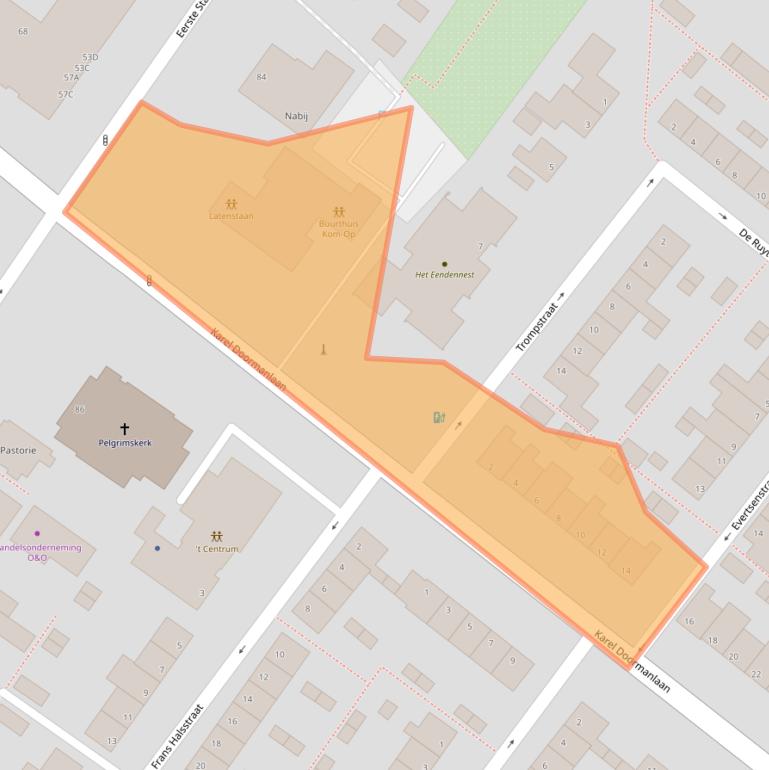 Kaart van postcodegebied 2712JJ.