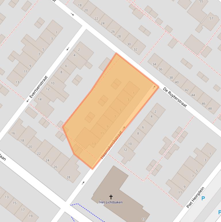 Kaart van postcodegebied 2712KA.