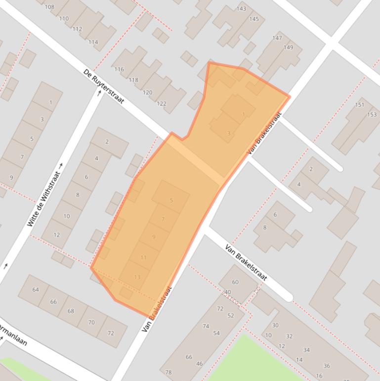 Kaart van postcodegebied 2712KP.