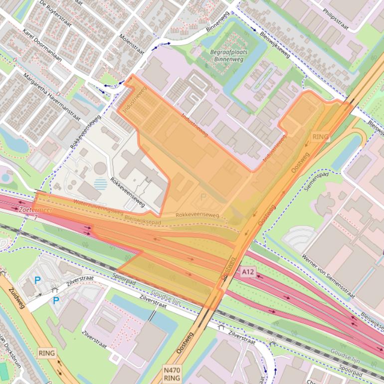 Kaart van postcodegebied 2712LA.