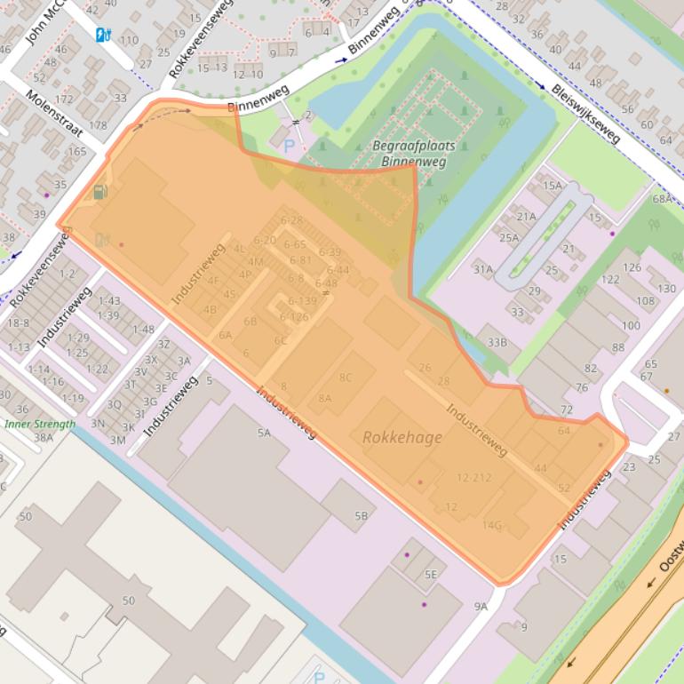 Kaart van postcodegebied 2712LB.