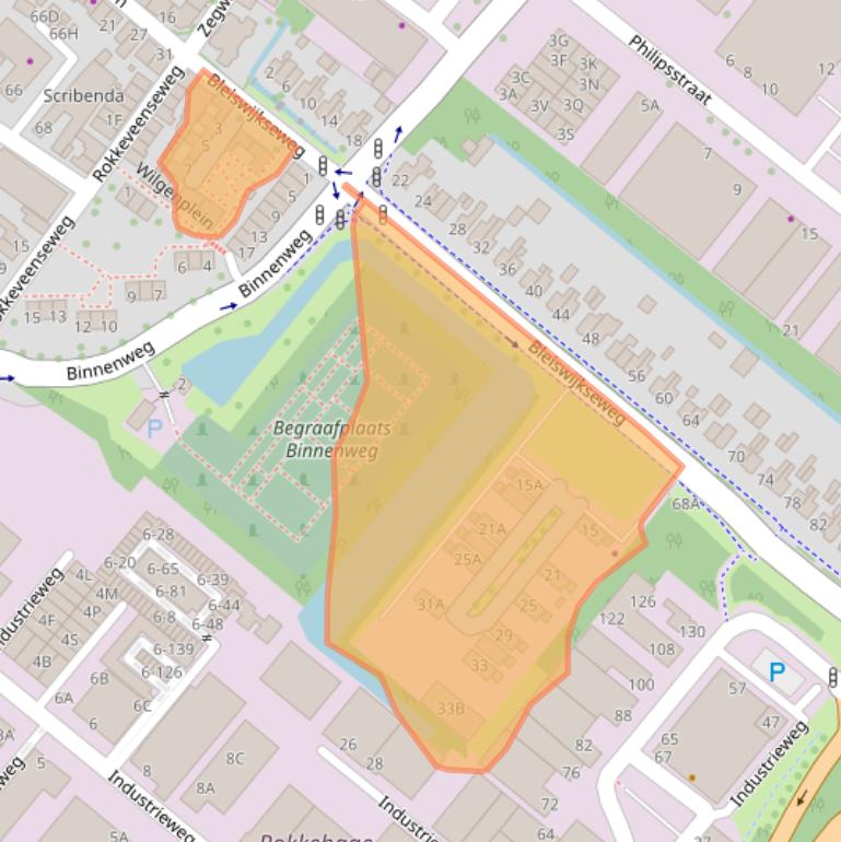 Kaart van postcodegebied 2712PA.