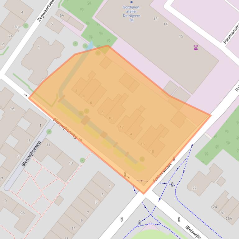 Kaart van postcodegebied 2712PC.