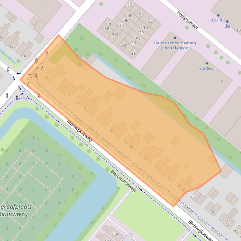 Kaart van postcodegebied 2712PD.