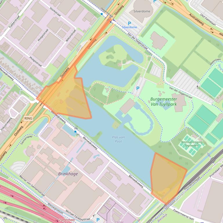 Kaart van postcodegebied 2712PG.