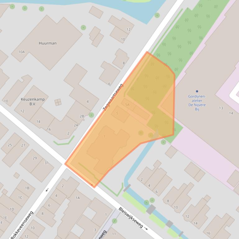 Kaart van postcodegebied 2712PL.