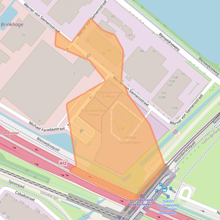 Kaart van postcodegebied 2712PP.