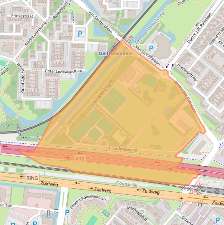 Kaart van postcodegebied 2712PT.