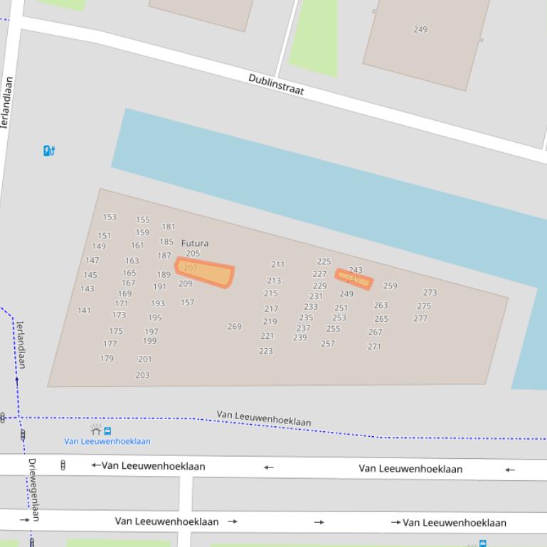 Kaart van postcodegebied 2712RA.