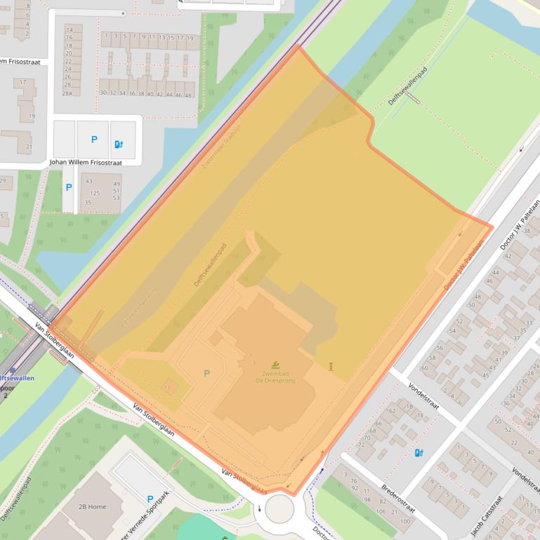 Kaart van postcodegebied 2712RB.