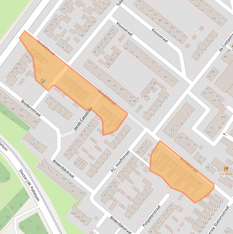 Kaart van postcodegebied 2712RC.
