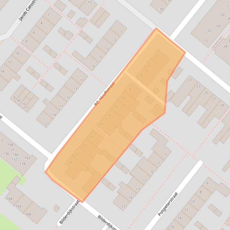 Kaart van postcodegebied 2712RK.