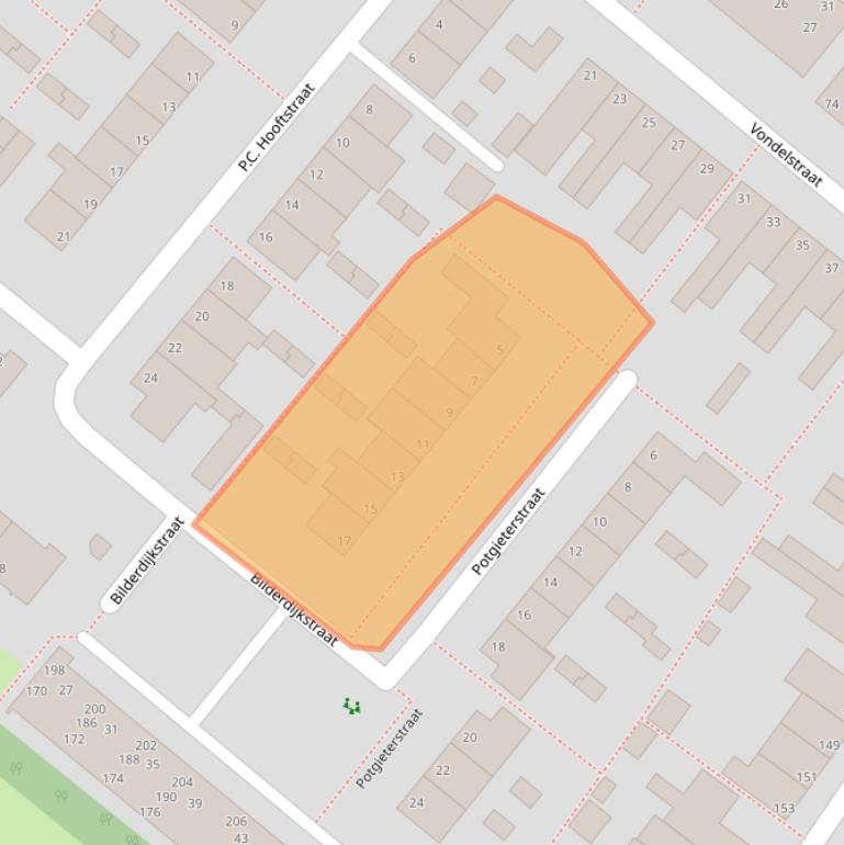 Kaart van postcodegebied 2712RL.