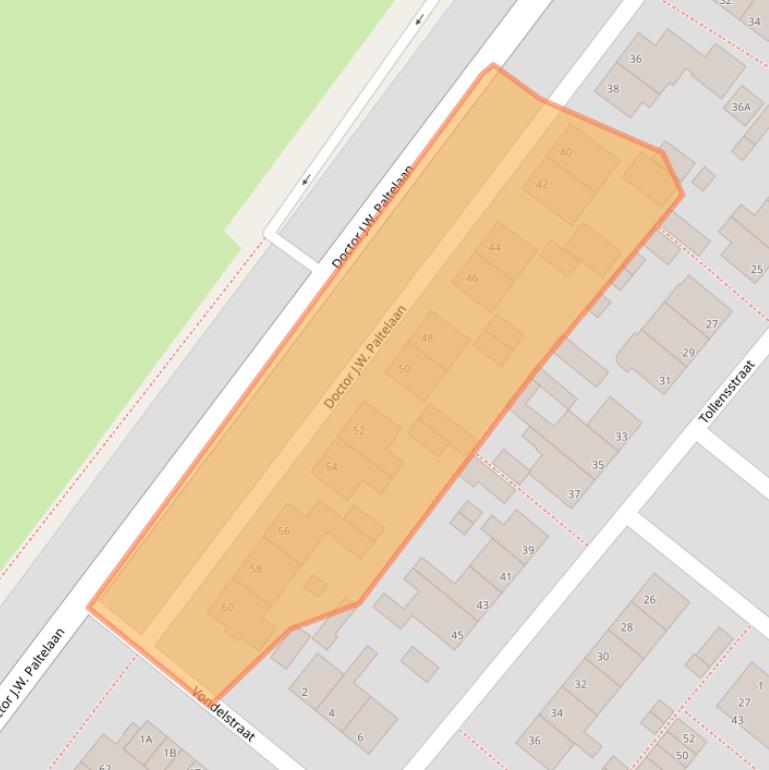 Kaart van postcodegebied 2712RT.