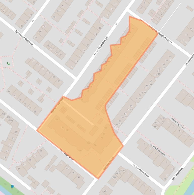 Kaart van postcodegebied 2712SH.