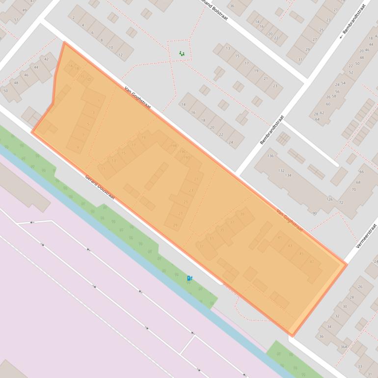 Kaart van postcodegebied 2712SK.