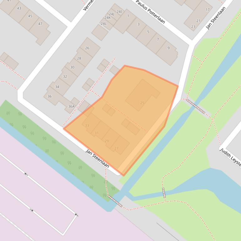 Kaart van postcodegebied 2712TE.