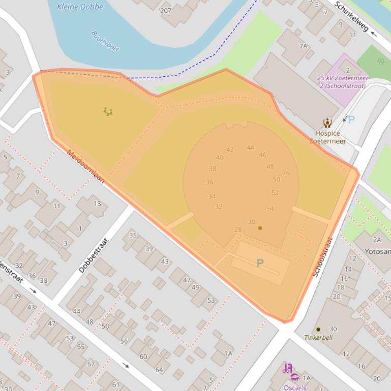 Kaart van postcodegebied 2712TT.